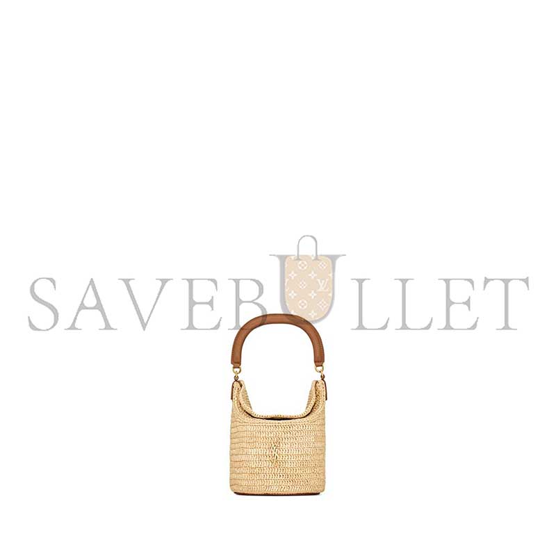 YSL GABY BUCKET BAG IN RAFFIA 838591GAAFC2791 (19*16*12cm)